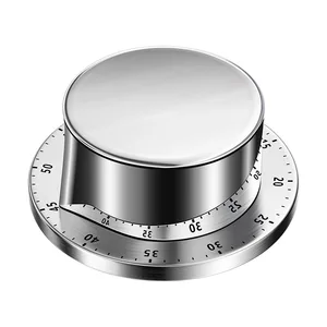 magnetic kitchen timer mechanical alarm clock timer retro stainless steel time cooking food tools home countdown gadget timer free global shipping