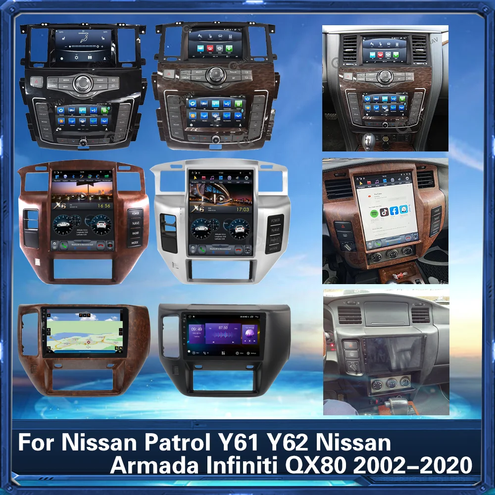 

Автомагнитола 2DIN, мультимедийный проигрыватель на Android для Nissan патруль Y61 Y62 Nissan Armada Infiniti QX80 2002-2020 с GPS-навигацией