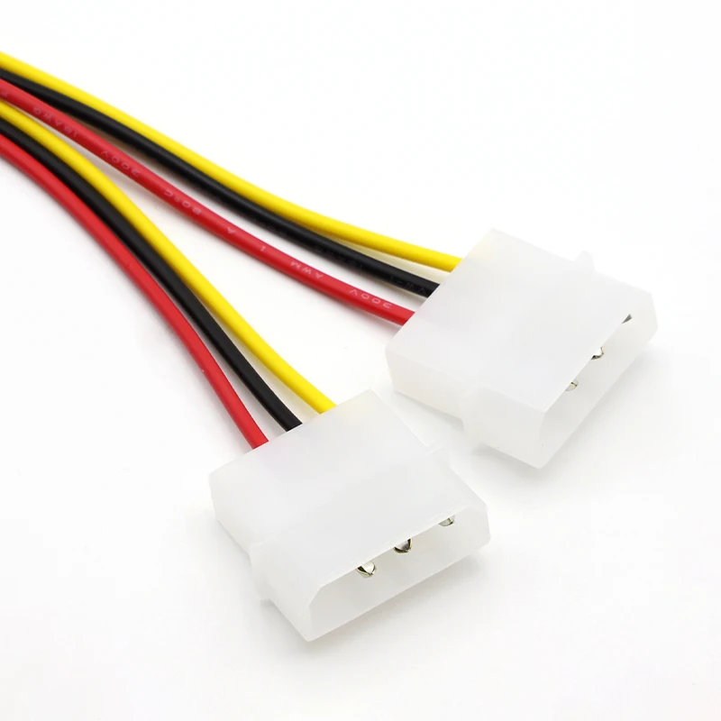 Фото Кабель-адаптер питания IDE Dual 4pin Molex Male на 6 Pin Female PCI-E Y Molex IDE для видеокарт, 1 шт. №4