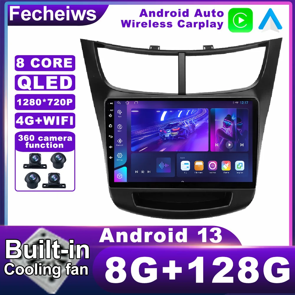 

Android 13 For Chevrolet Sail aveo 2015 - 2019 Car Radio ADAS Video WIFI DSP Multimedia QLED RDS Stereo Autoradio No 2din BT