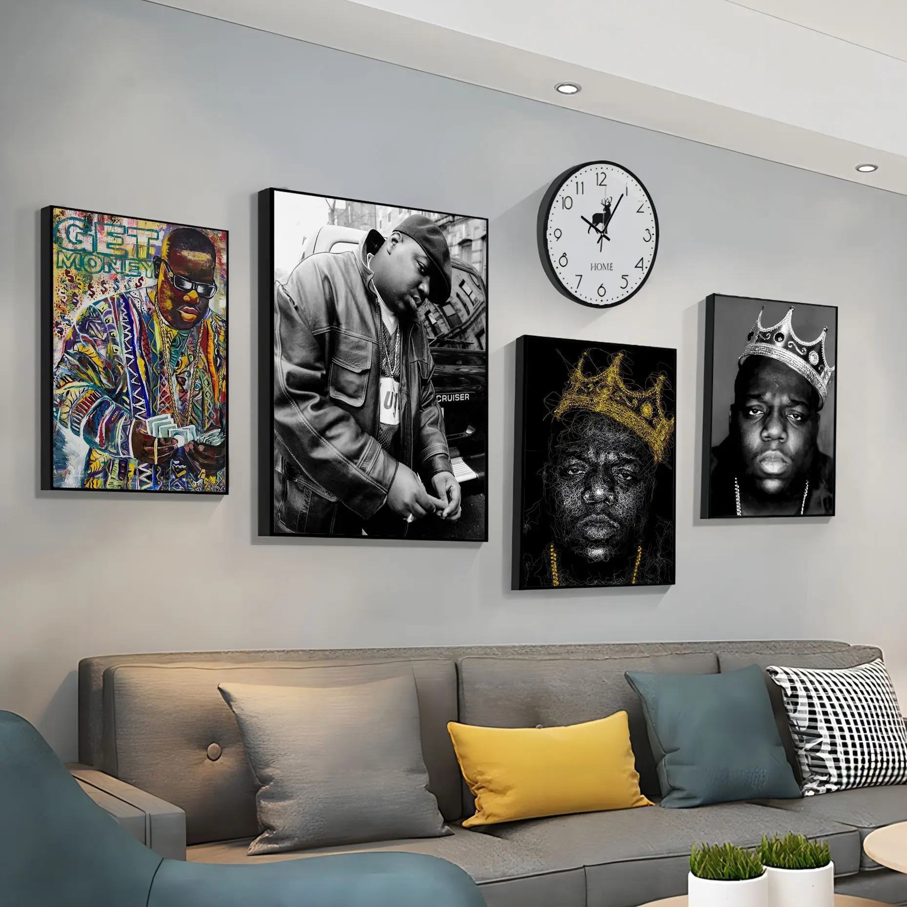 

The Notorious BIG Biggie Hip Hop Gangsta Vintage Posters Sticky HD Quality Wall Art Retro Posters For Home Kawaii Room Decor