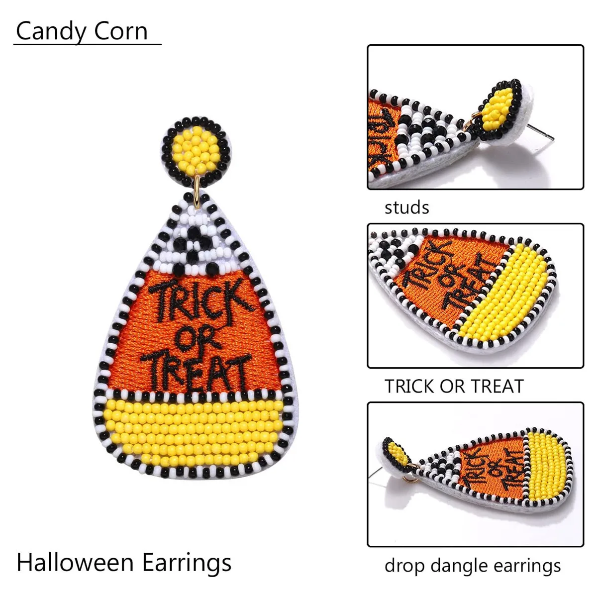 Серьги на Хэллоуин сделанные из бисера