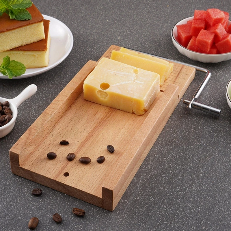 

Cheese Slicers Cheese Cutters Cheese Slicer Cutting Board Kitchen Gadgets with Stainless Steel Wire for Cheese Butters B03D