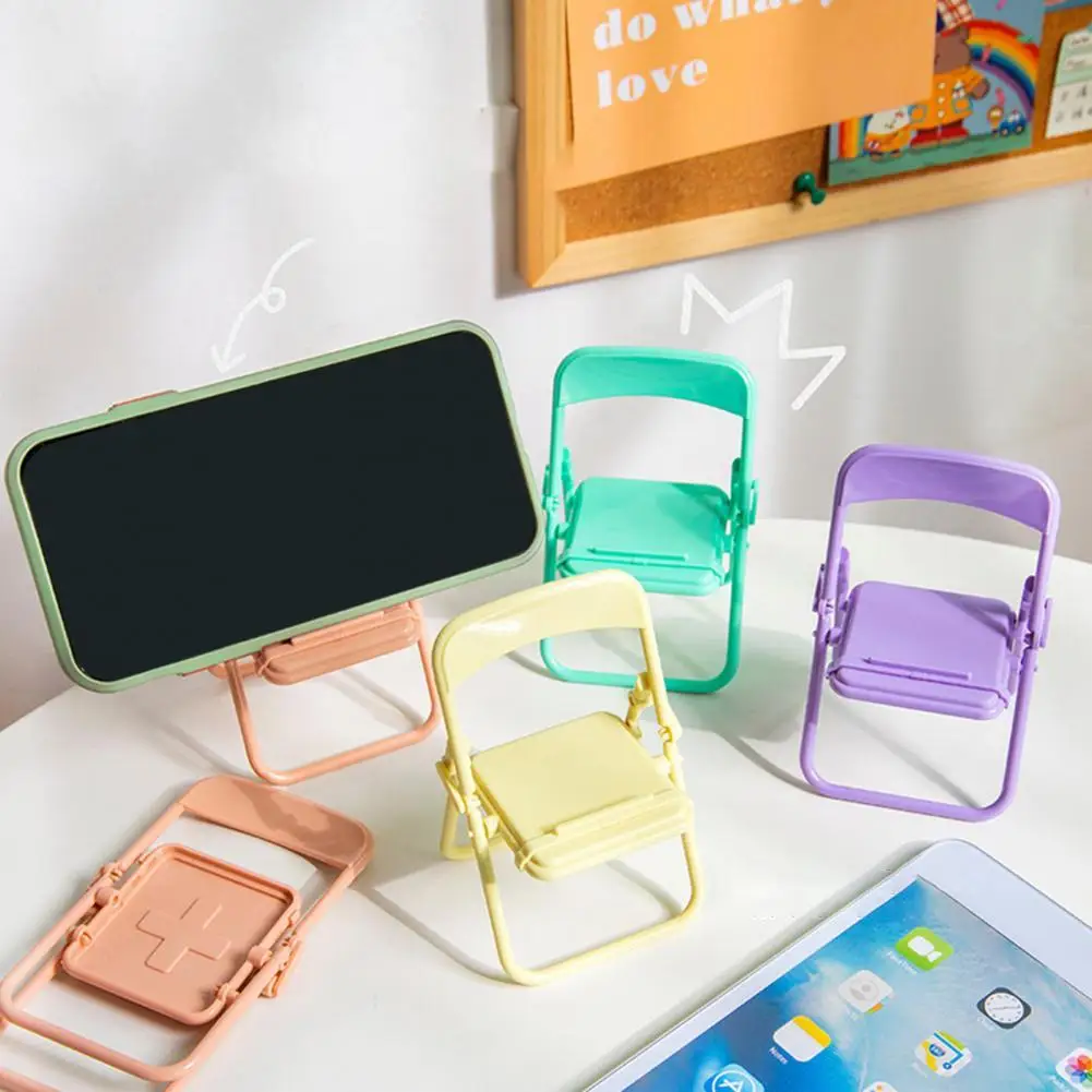 Cute Chair Phone Holder Universal Mobile Phone Bracket Space-saving Desk Stand Holder for Watching TV Phone Lazy Holder Bracket