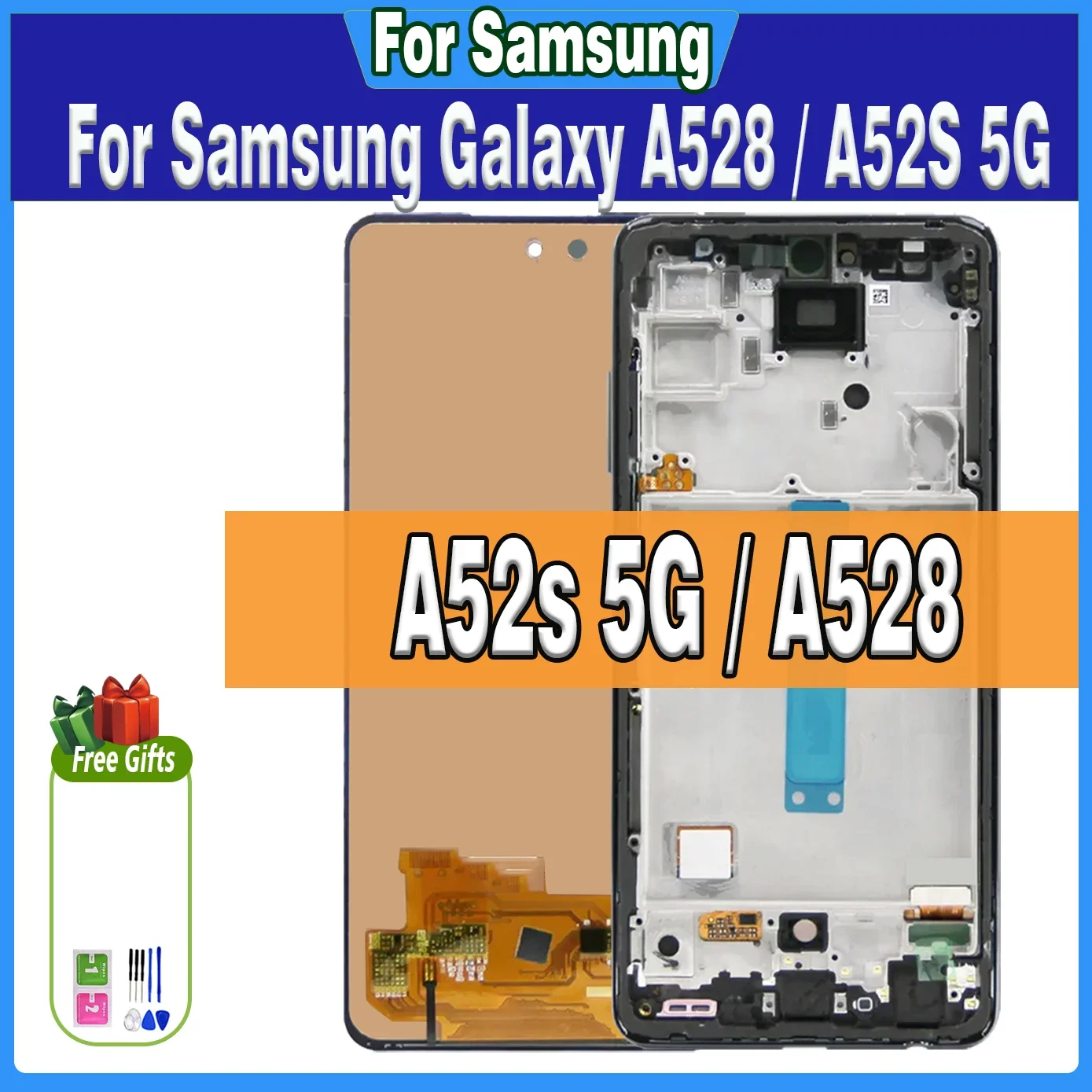 100% протестированный 6 5 ''сенсорный ЖК-экран для Samsung Galaxy A52s 5G A528 A528B A528M A528B/DS