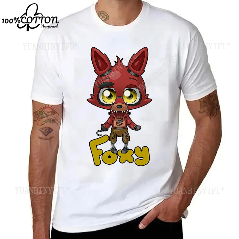 Фото Новый стиль, модная футболка Fnaf 2, хлопковая рубашка унисекс с принтом, крутая футболка Five Nights A Street Fashion Harajuku, уличная одежда №1