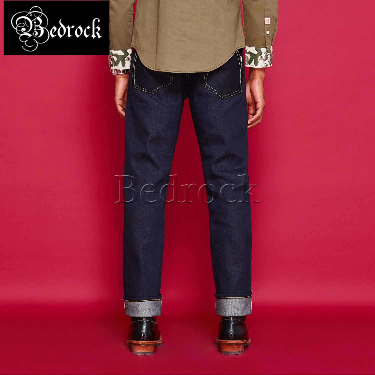 MBBCAR original 24oz indigo heavy tough guy collection cattle jeans men unwashed raw denim jeans button fly straight pants 7059