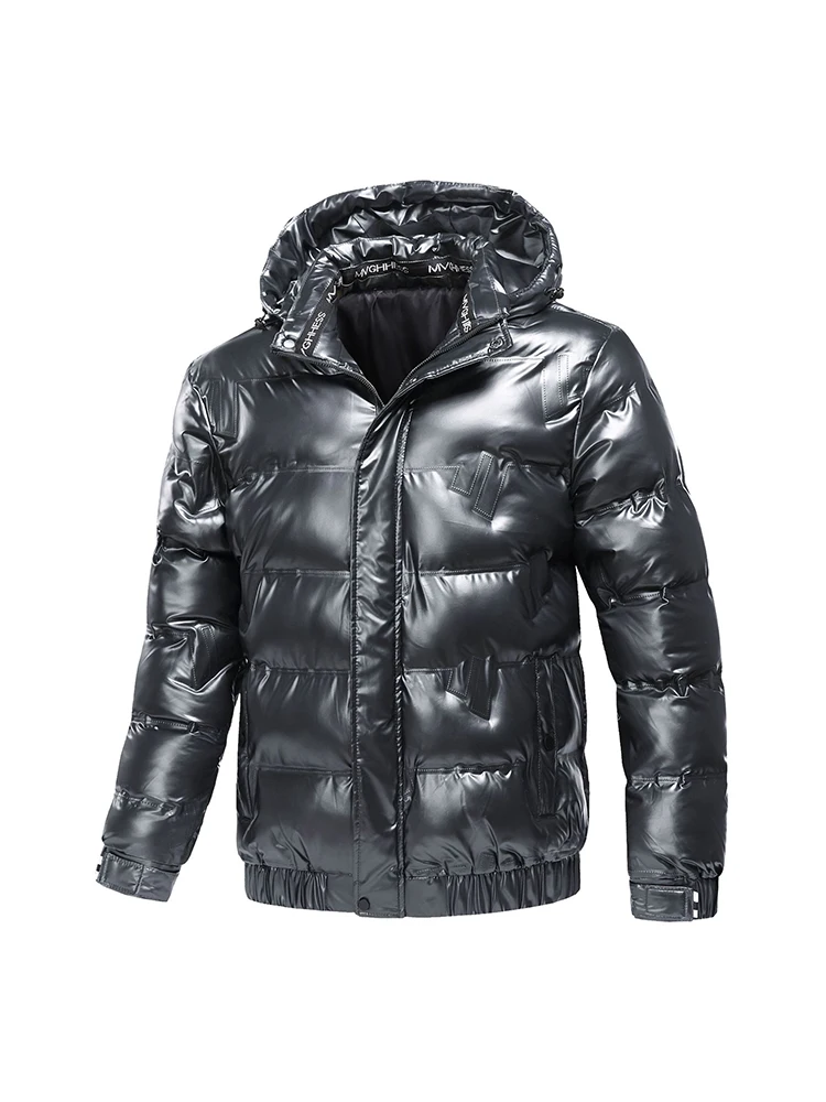 New 2022 Winter Men's Jacket Casual Parka Outwear Waterproof Zip Up Plus Size 4XL Black Warm Hood Outwearing Coat