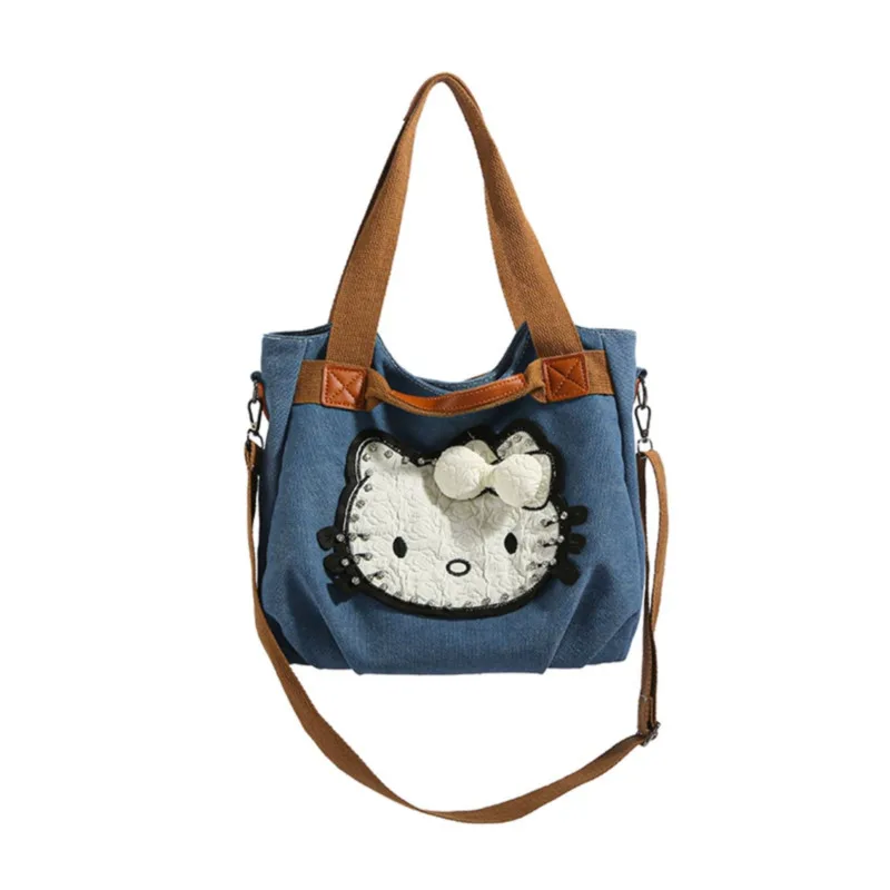 Sanrio Hello Kitty женская ковбойская парусиновая сумка новый корейский стиль большая
