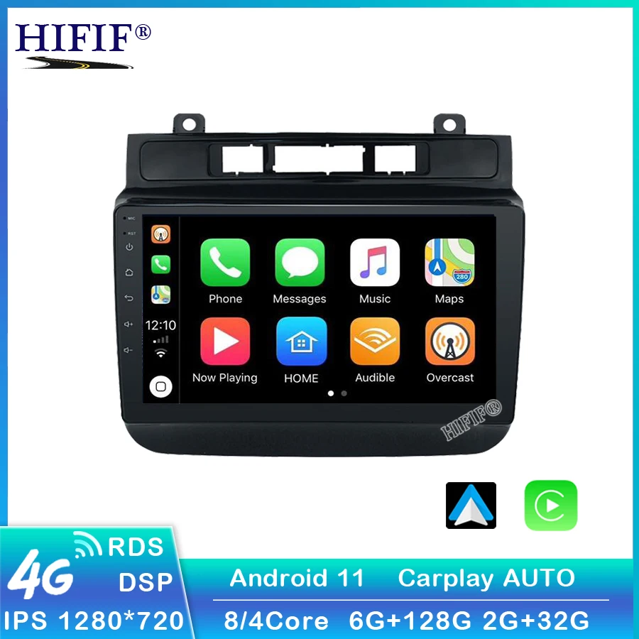 Автомобильный радиоприемник 6 ГБ + 128 Гб Octa Core QLED 1280*720 Android 11 GPS-навигация для Volkswagen