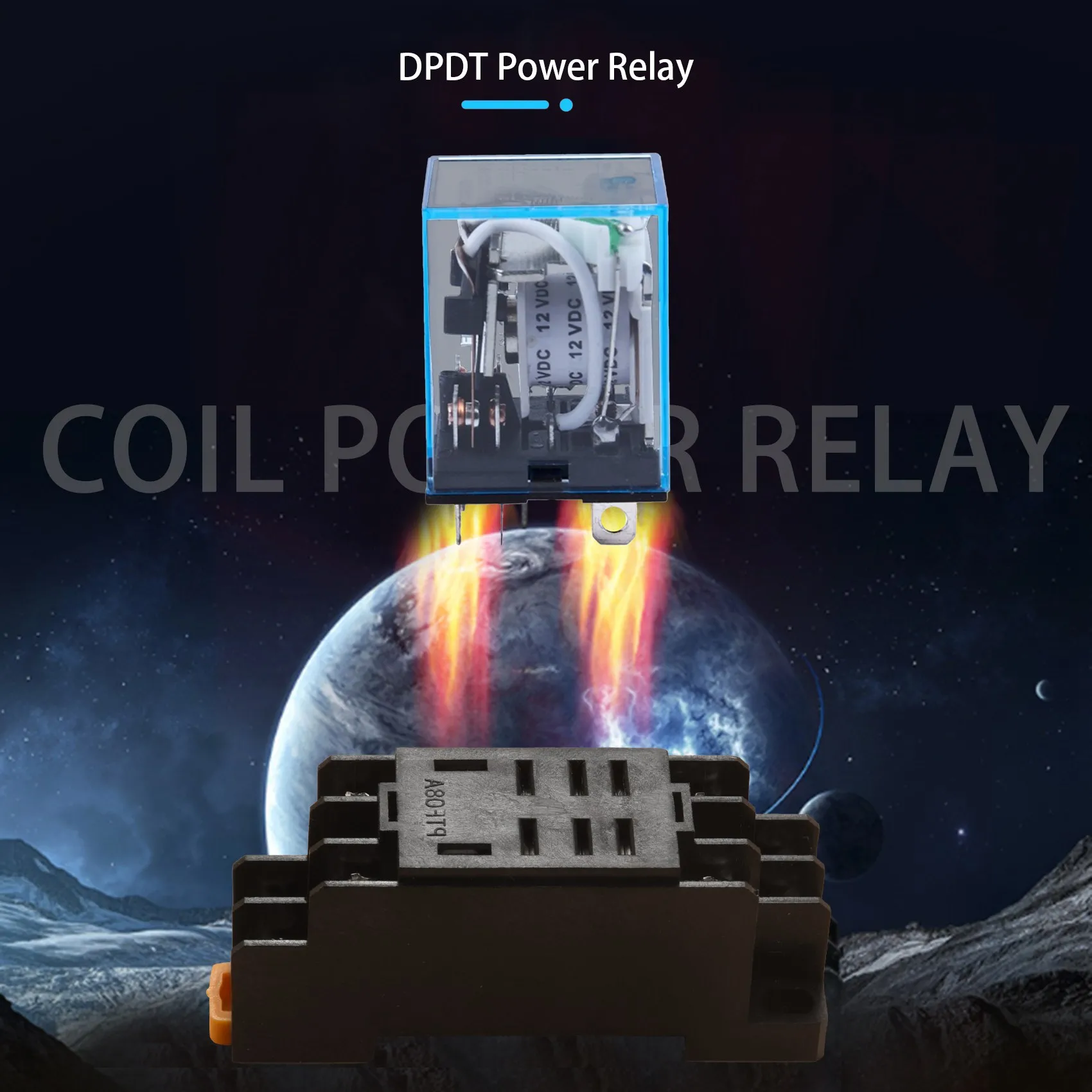 Реле мощности катушки 12 В постоянного тока DPDT LY2NJ HH62P-L 10A с основанием разъема PTF08A