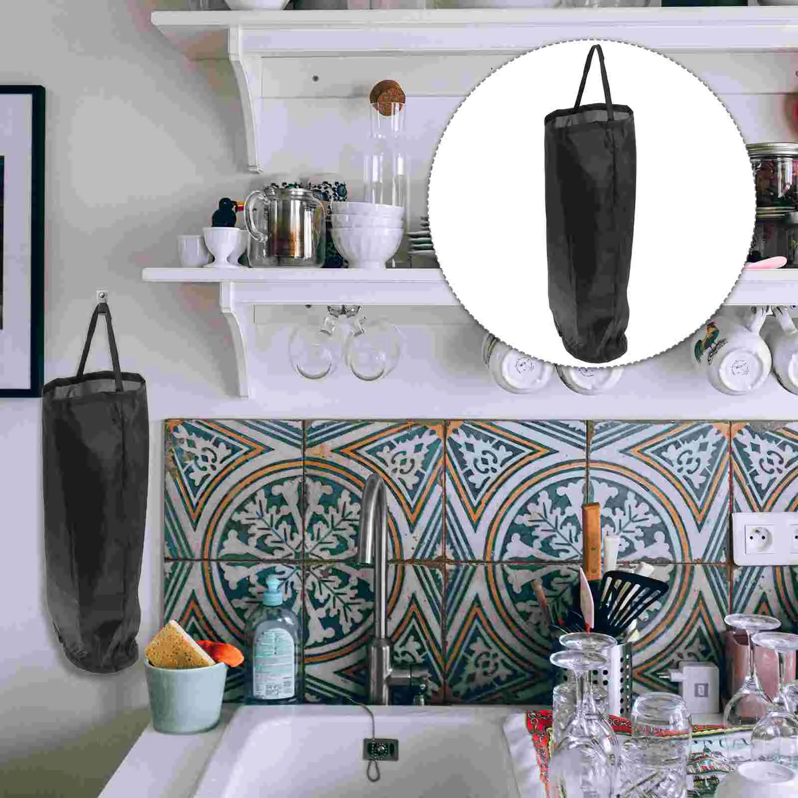 

Bag Holder Hanging Storage Dispensers Wall Mount Grocery Bag Dispenser