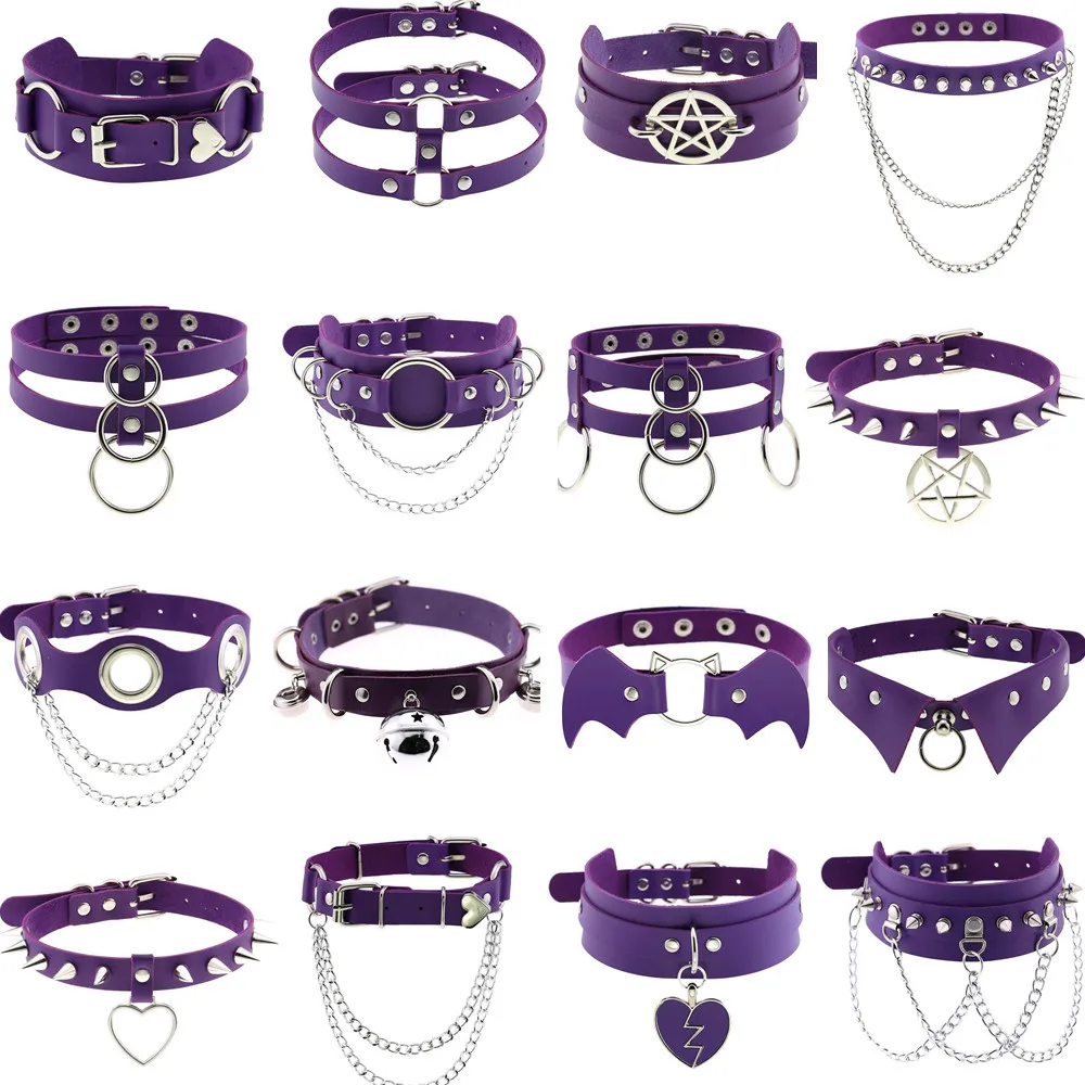 

DIEZI Harajuku PU Leather Choker Necklace For Women Men Gift Fashion Punk Gothic Statement Collar Pendant Necklace New Jewelry