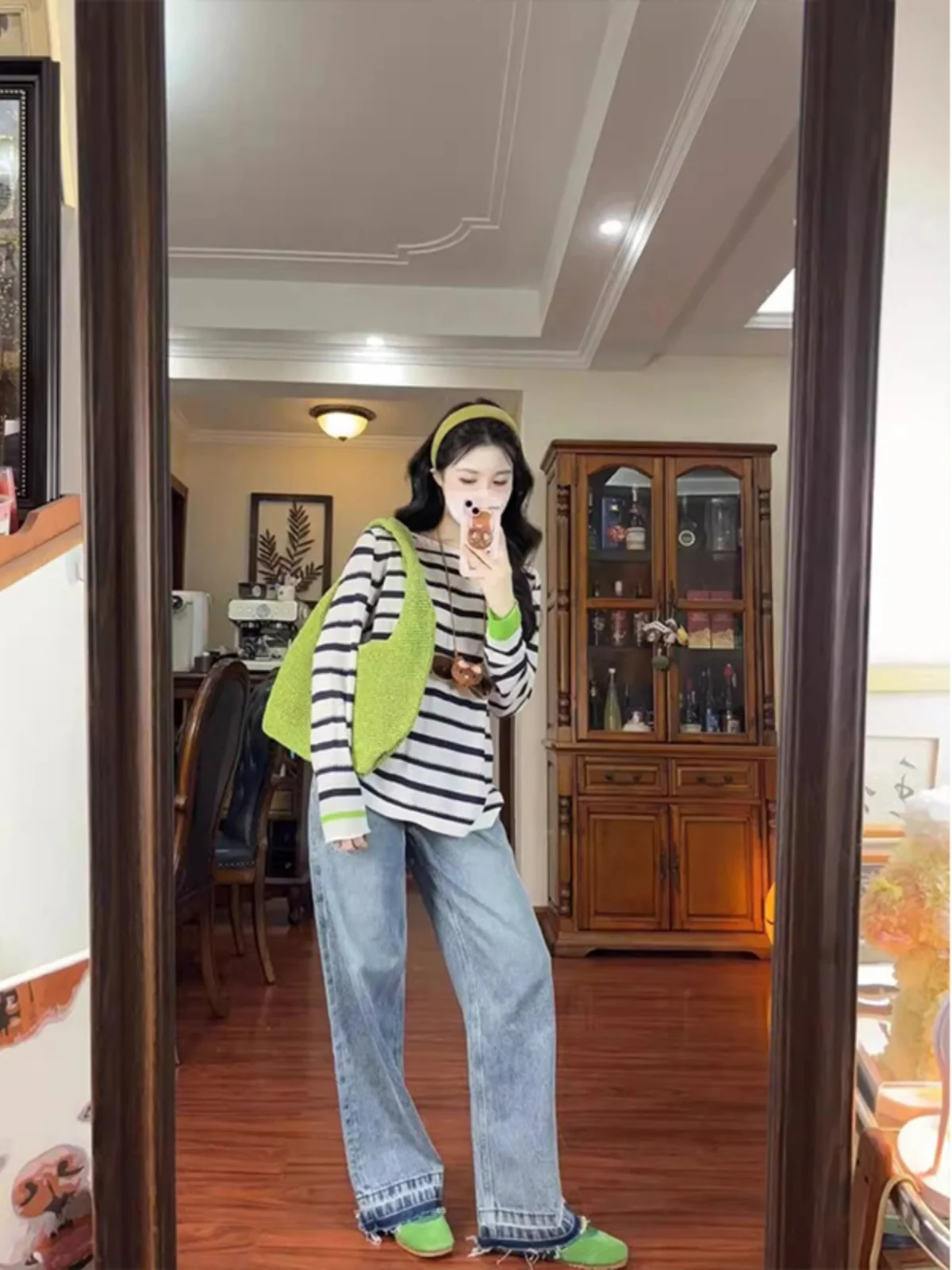 Женская трикотажная рубашка с длинным рукавом тонкая Свободная Повседневная