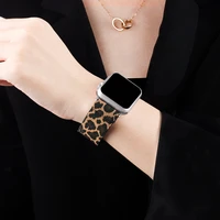 soft nylon loop elastic buckle strap for apple watch se band 38mm42mm series 6 5 4 32 iwatch leopard watchband bracelet 40mm44mm