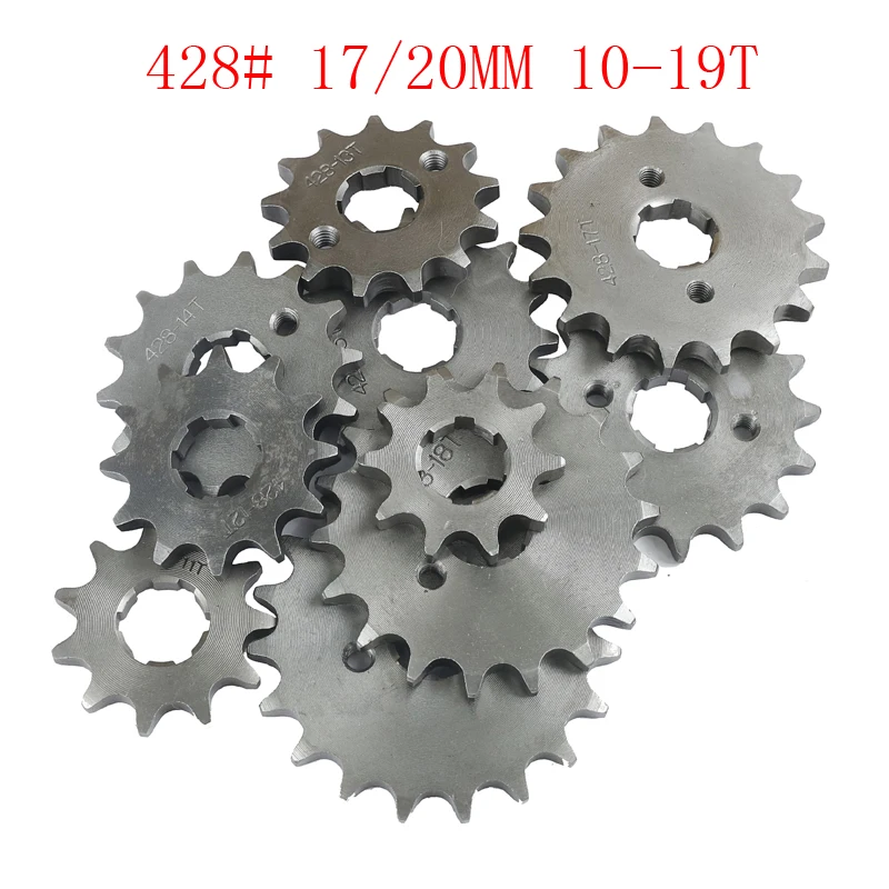 

428 Chain 11/12/13/14/15/16/17T 17/20MM Motorcycle Front Engine Sprocket For 50cc to 125cc Dirt Pit Bike ATV Go Kart Quad Buggy