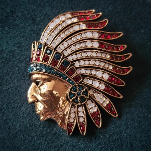 Мужская брошь shmik из горного хрусталя