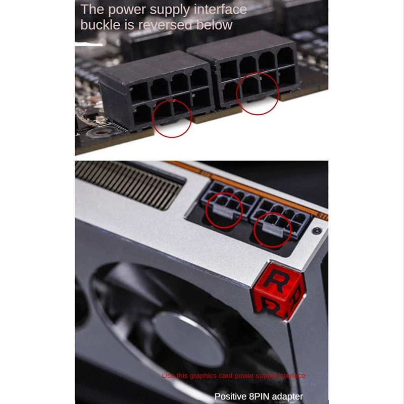 Адаптер для кабеля ATX 8Pin 180 градусов угловой адаптер 8-контактного штекера питания