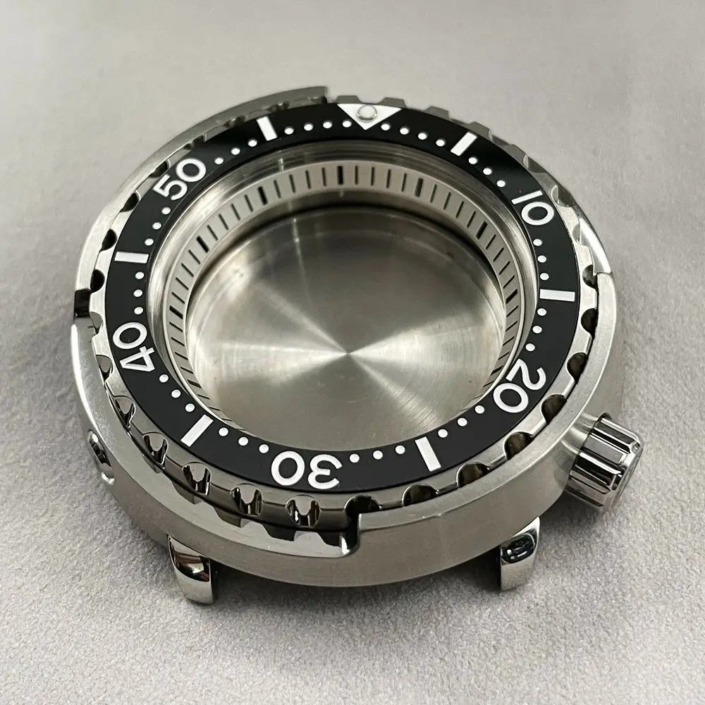 

Waterproof SKX007 Diving 47MM Mechanical Tuna Watch Case fit NH35A NH36A Black Insert Chapter Ring Stainless Steel Case