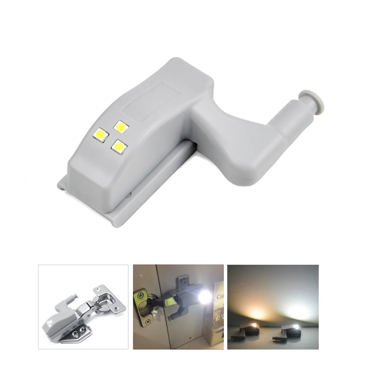 Luz LED de inducción táctil inteligente para armario, lámpara de bisagra interior, Sensor, luz nocturna para armario