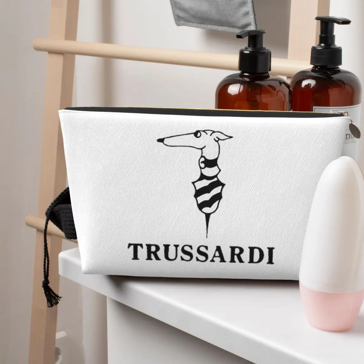 Фото Trussardis Logo 1, женские косметички, дорожный органайзер для макияжа, сумка для хранения туалетных принадлежностей, Dopp Kit Case №1