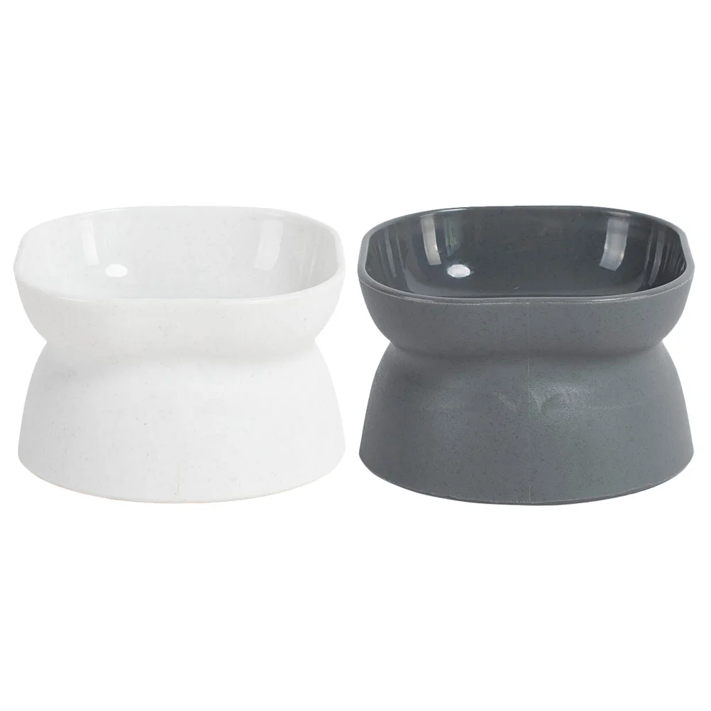 

Cat Bowl Bowls Raised Elevatedshallow Ceramic Dog Pet Wide Feeder Water Dish Feedingcats Daily Use Lovely Stand Reusable Puppy