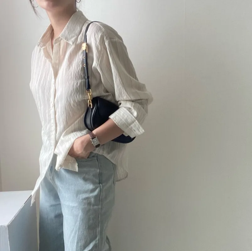 Рубашка и блузка с длинным рукавом простые темпераментные блузки