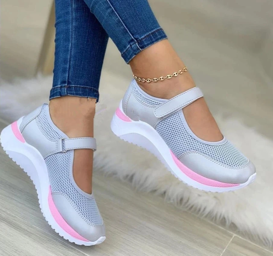 Women Sneakers Shoes Nice Tenis Fashion Spring Autumn Casual Mesh Breathable Walking Shoes Soft Sole Slip On Sneakers Chaussure