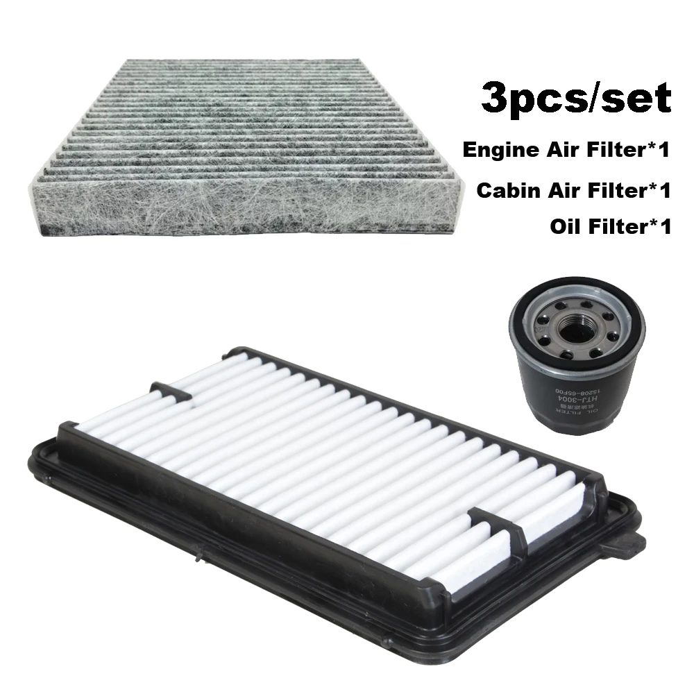 

Набор фильтров из 3 шт. для Nissan Sylphy B18 e-Power 1.2L-Hybrid 2021 2022 2023 HR12, аксессуары для салона двигателя, воздушный масляный фильтр салона