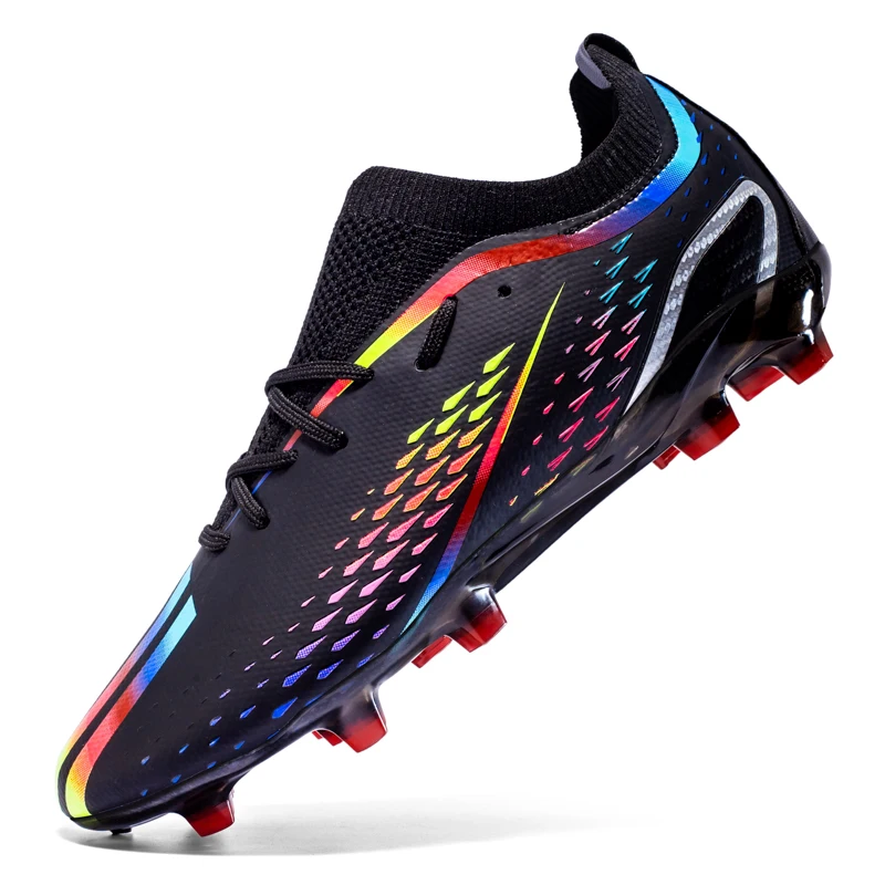 Comfortable Fabric Mid Cut Men's Football Shoes Are Suitable For Outdoor Training In Spring And Summer With Anti Slip Studs TF F