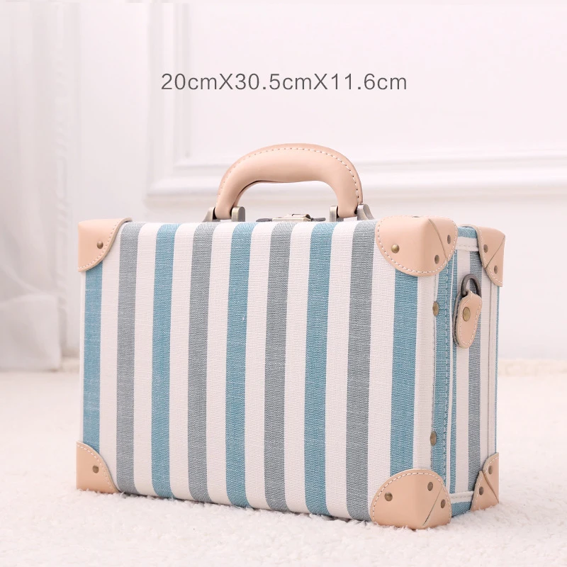 

Retro suitcase mini suitcase wedding gift box cosmetic box password box boarding case
