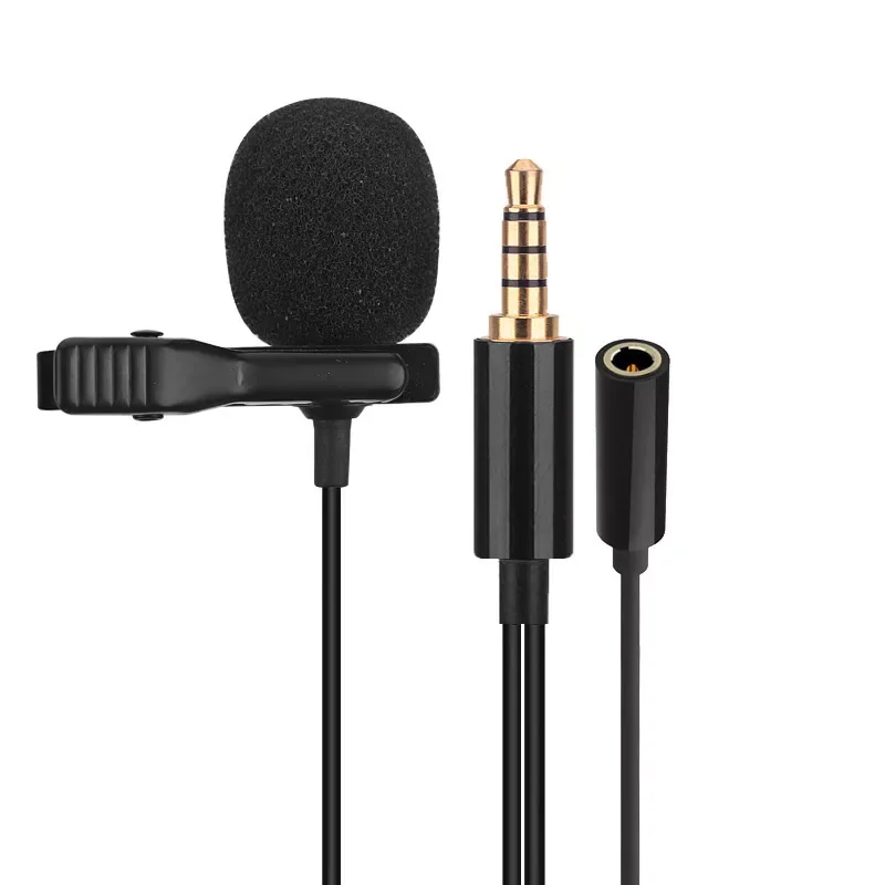

microphone Clip-on Lavalier Lapel Microphone Condenser Mic for iPhone Android Smartphone iPad DSLR Laptop USB Microphone