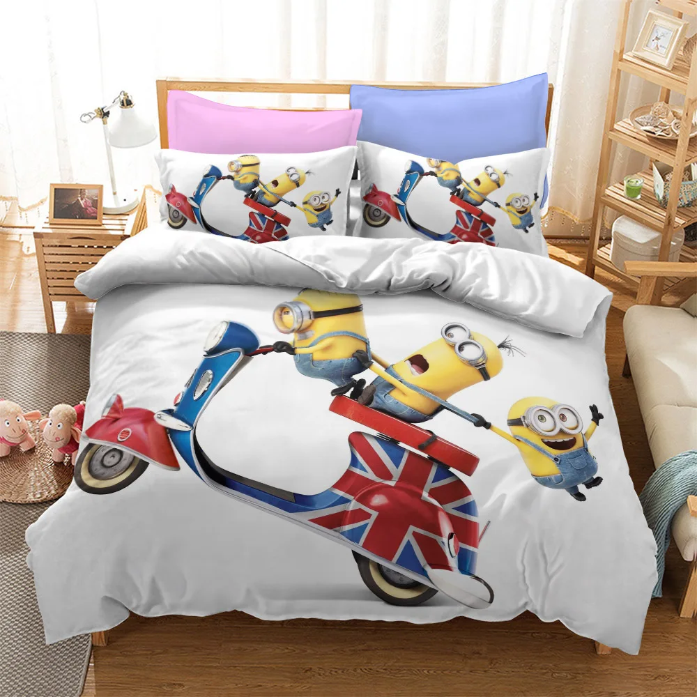

Bedding Sets Little Yellow US/Europe/UK Size Quilt Cartoon Bed Cover Duvet Cover Pillow Case 2-3 Pieces Sets Adult Children