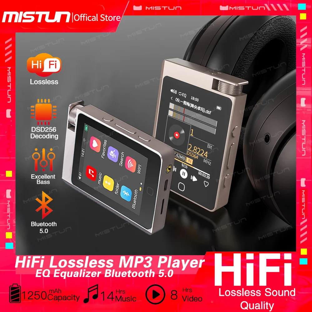 Новинка 2022 Hi-Fi плеер Bluetooth 5 0 MP3-плеер поддержка эквалайзера аудио музыкальный
