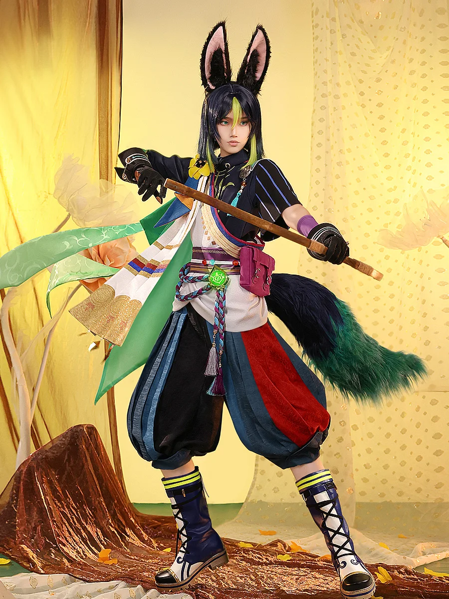 

Anime Game Genshin Impact Tighnari Battle Dress Gorgeous Party Uniform Role Cosplay Costume Halloween Women Free Shipping 2022