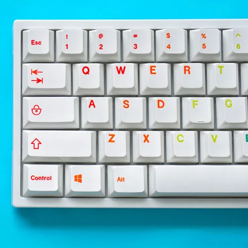 

124 Keys Minimalism Rainbow PBT Keycap Cherry Profile DYE-SUB Backlight Keycaps For Mechanical Keyboard 61 64 84 108 Layout