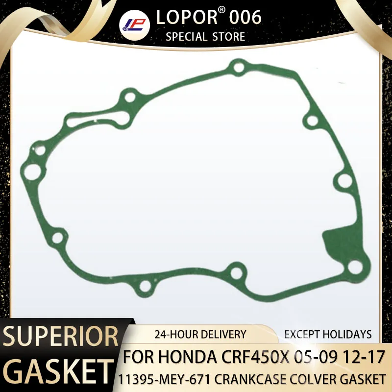 

Motorcycle Engine Left Cranks and Rods Crankcases Cover Gasket For Honda CRF450X 05-09 12-17 11395-MEY-671 CRF450 X CRF 450