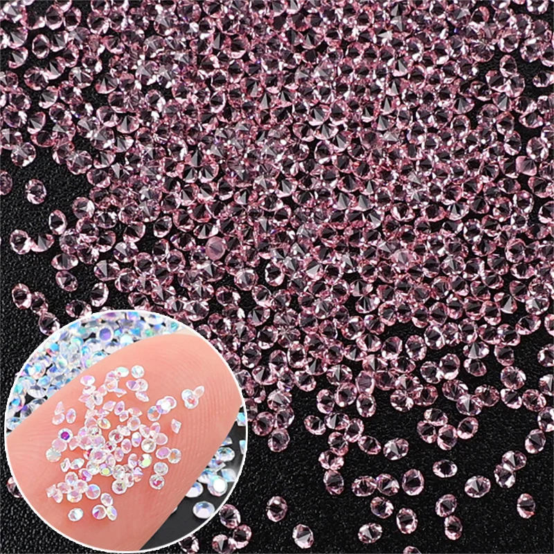

1440/1000 Pack 3D Micro Zircon Nail Art Rhinestones DIY Tiny Crystal Diamond Gems Pixie Nails Decoration Caviar Beads Manicure