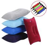 portable inflatable pvc nylon air pillows camping bed picnic beach mat ultralight outdoor travel hiking car plane rest camp gear