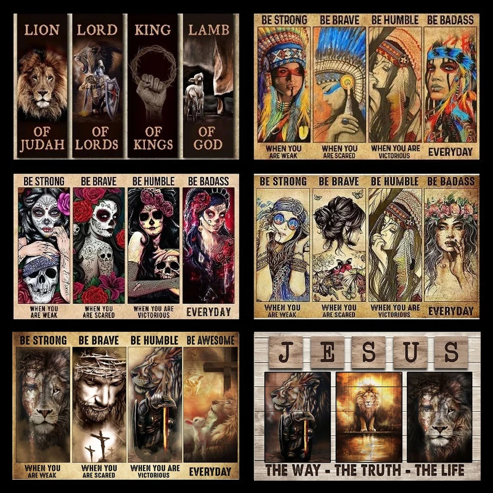 Иисус Бог вдохновение слово, Хиппи девушка быть сильным смелым и скромным подарком, алмазная живопись, Алмазная мозаика, вышивка крестиком tdf