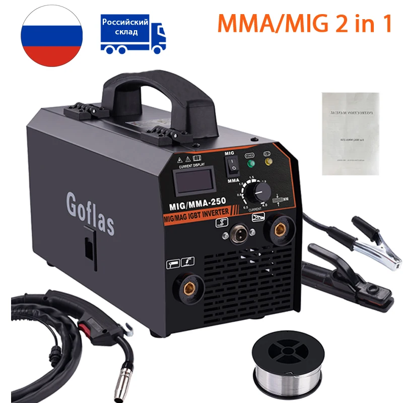 

Mig Welder Semi-Automatic Non Gas Welding Machine Arc Welder 220V EU Plug 2 in 1 MMA/ MIG For Gasless Iron Soldering Tool