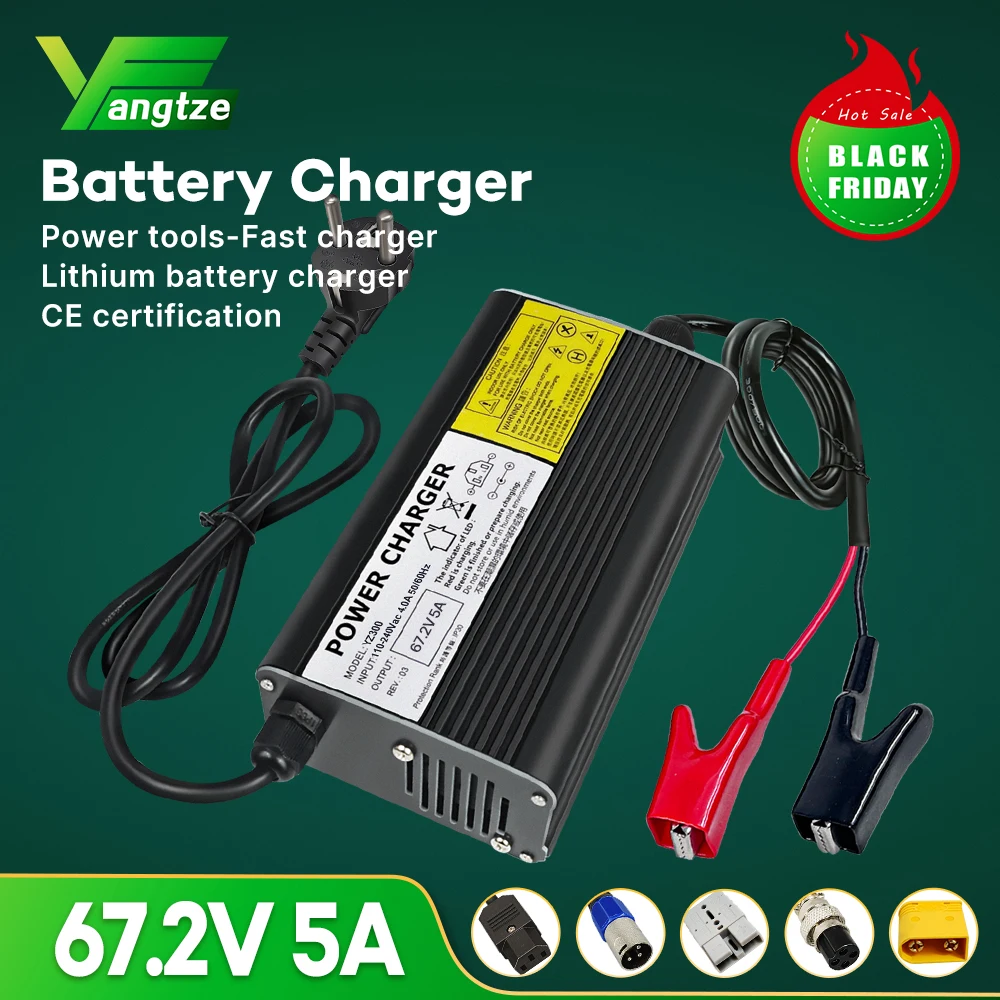 

Yangtze 67.2V 5A Fast Charging 16 Series For 60V Li-ion Charger Lithium Battery Pack High Quality Universal With Cooling Fans