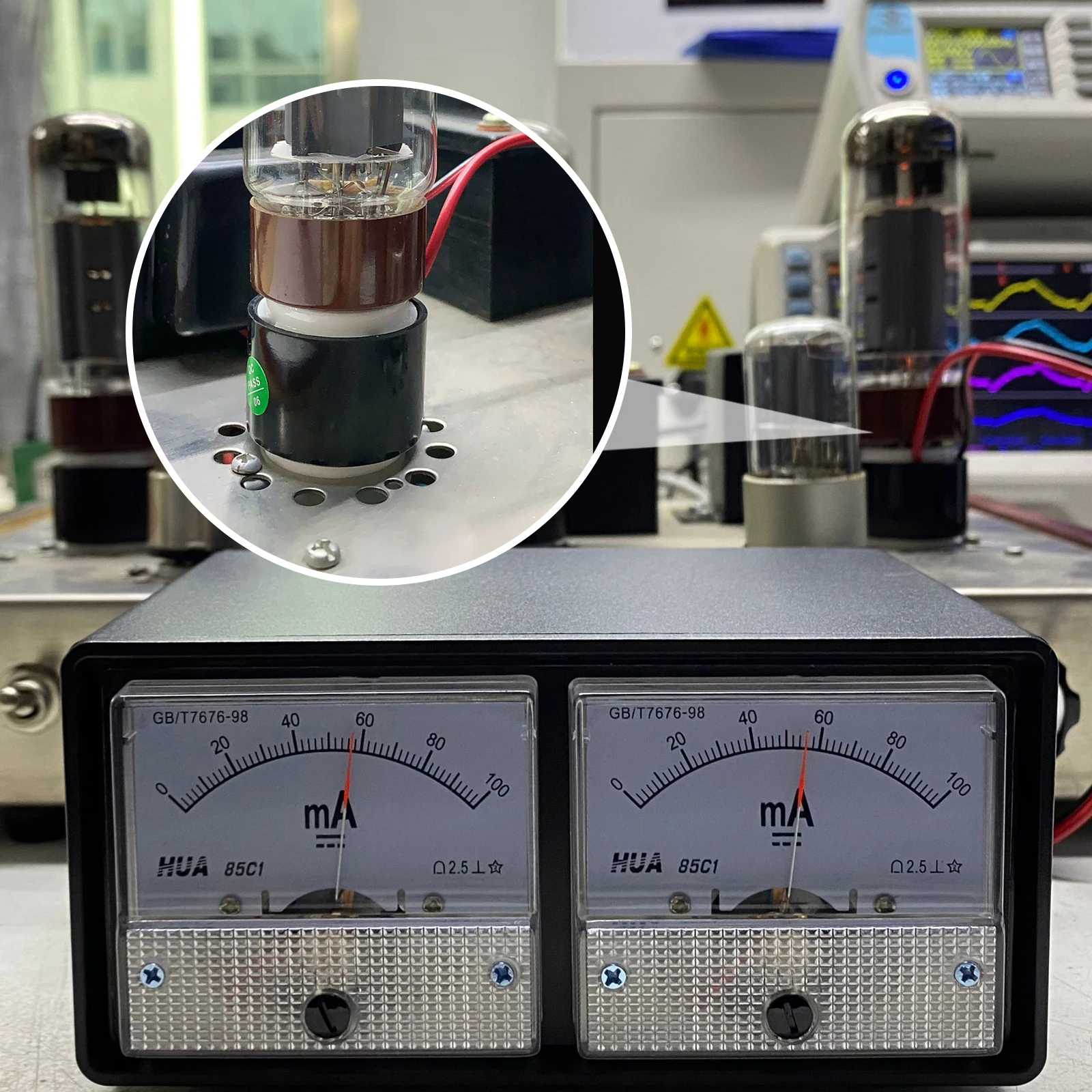 Douk аудио 8-контактный двойной токовый тестер + большой Амперметр Для EL34 KT88 6L6 6V6 5881