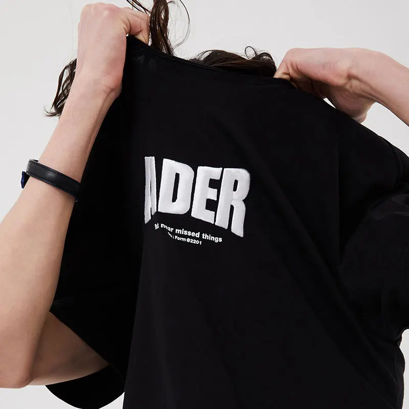 

Коллекция 2022 года, корейские топы с вышивкой в тяжелой промышленности Adererror, высококачественная футболка из 100% хлопка для мужчин и женщин