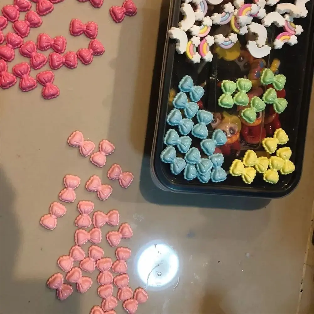 5 шт. мини-бантик аксессуар из смолы материалы ручной работы яркие цвета пряжка