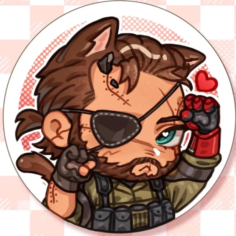Металлические значки-броши в стиле аниме по игре Metal Gear Solid MGS: Котёнок, Чиби, Снейк, Оселот, Казухира, Миллер. Украшения для рюкзаков и сумок, подарок. (art.: 3920db605312e) - 3920db605312e
