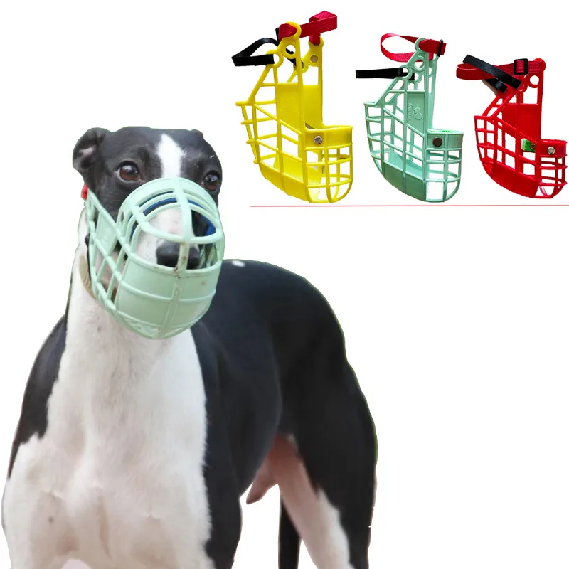 

Adjustable Dog Muzzle Breathable Basket Muzzles Large Dogs Stop Biting Barking Chewing For Greyhound Gree Whippet Dogs supplies