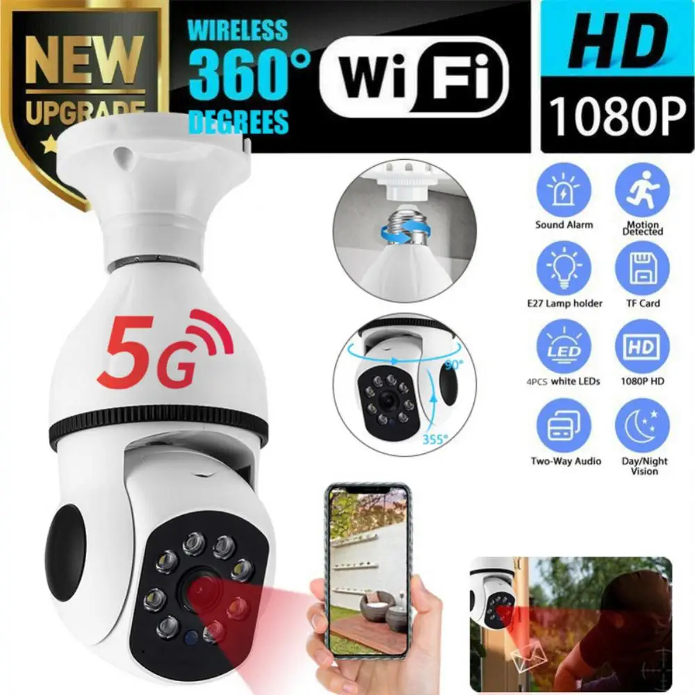 

New 1080P IP WiFi Camera HD 2.4+5G Wifi 4X Zoom Camera Color Night Vision Ai Human Detection Security CCTV Camera YIIOT APP