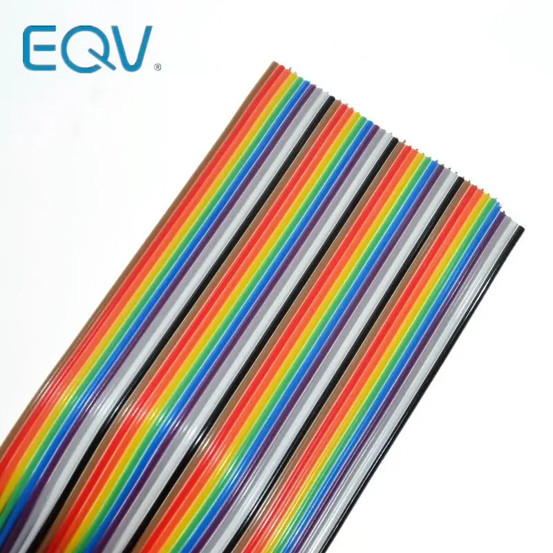 1 метр 1,27 мм расстояние Pitch40 WAY 40P плоский цветной Радужный ленточный кабель проводка провод для печатной платы DIY 40 Way Pin