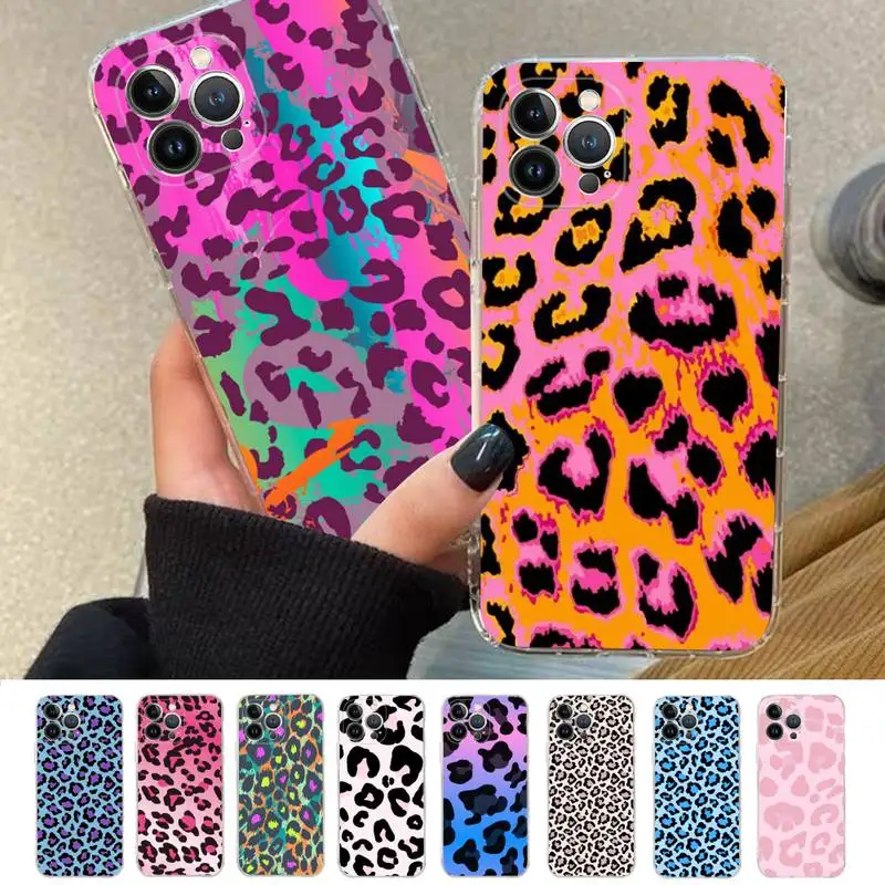 

Leopard Print Panther Phone Case For iPhone 14 11 12 13 Mini Pro XS Max Cover 6 7 8 Plus X XR SE 2020 Funda Shell